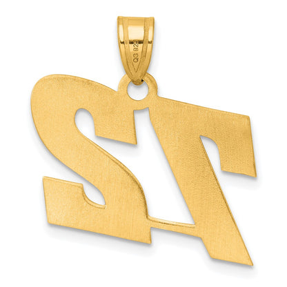 14k Yellow Gold Polished Block Number 72 Pendant