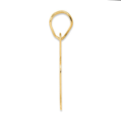 14k Yellow Gold Polished Block Number 75 Pendant