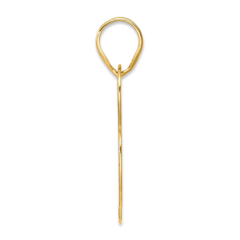 14k Yellow Gold Polished Block Number 78 Pendant