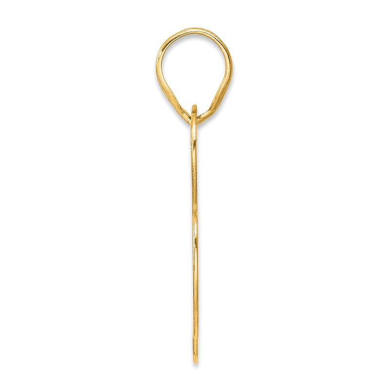14k Yellow Gold Polished Block Number 78 Pendant