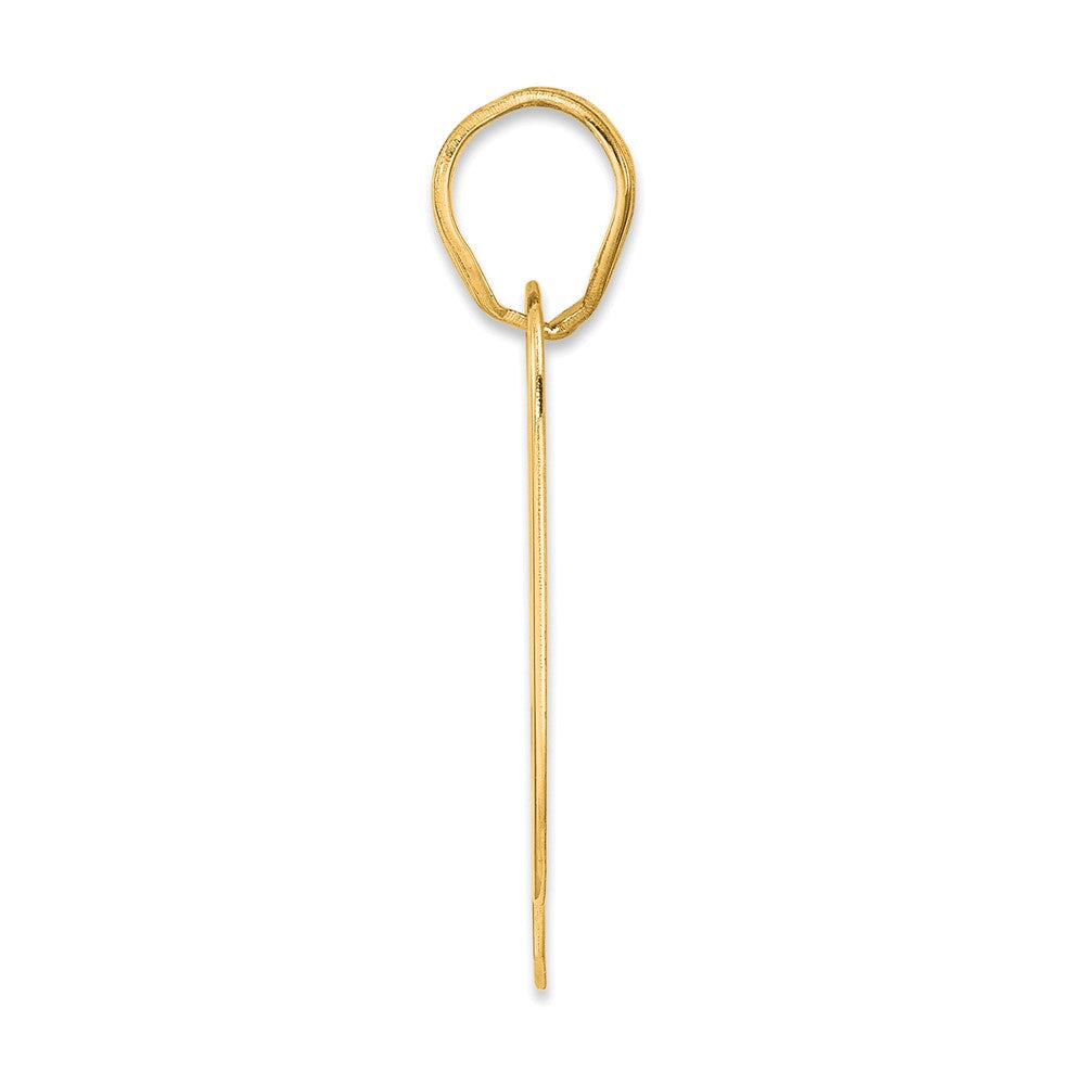 14k Yellow Gold Polished Block Number 79 Pendant