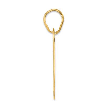 14k Yellow Gold Polished Block Number 79 Pendant
