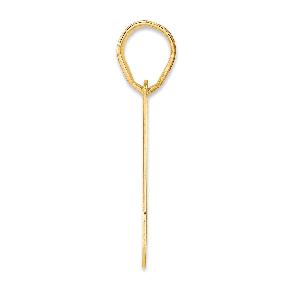 14k Yellow Gold Polished Block Number 81 Pendant