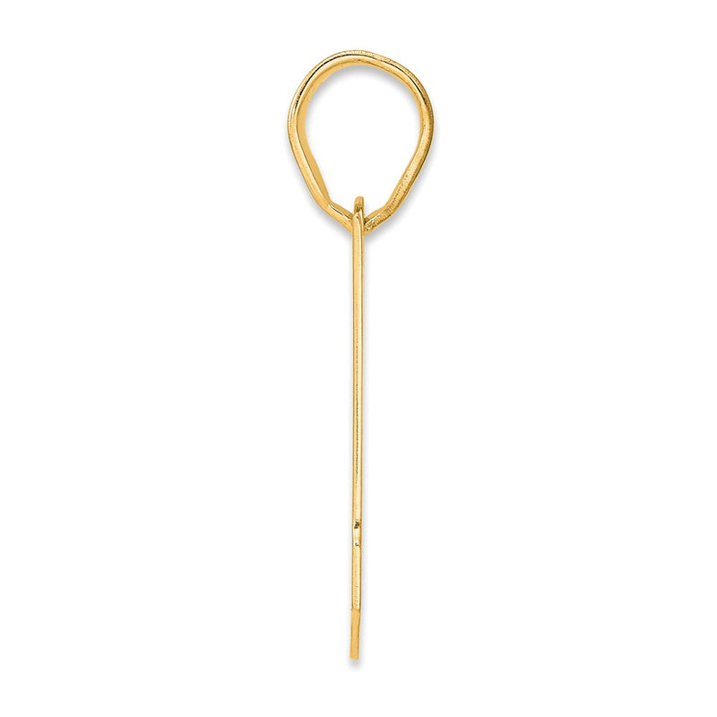 14k Yellow Gold Polished Block Number 81 Pendant