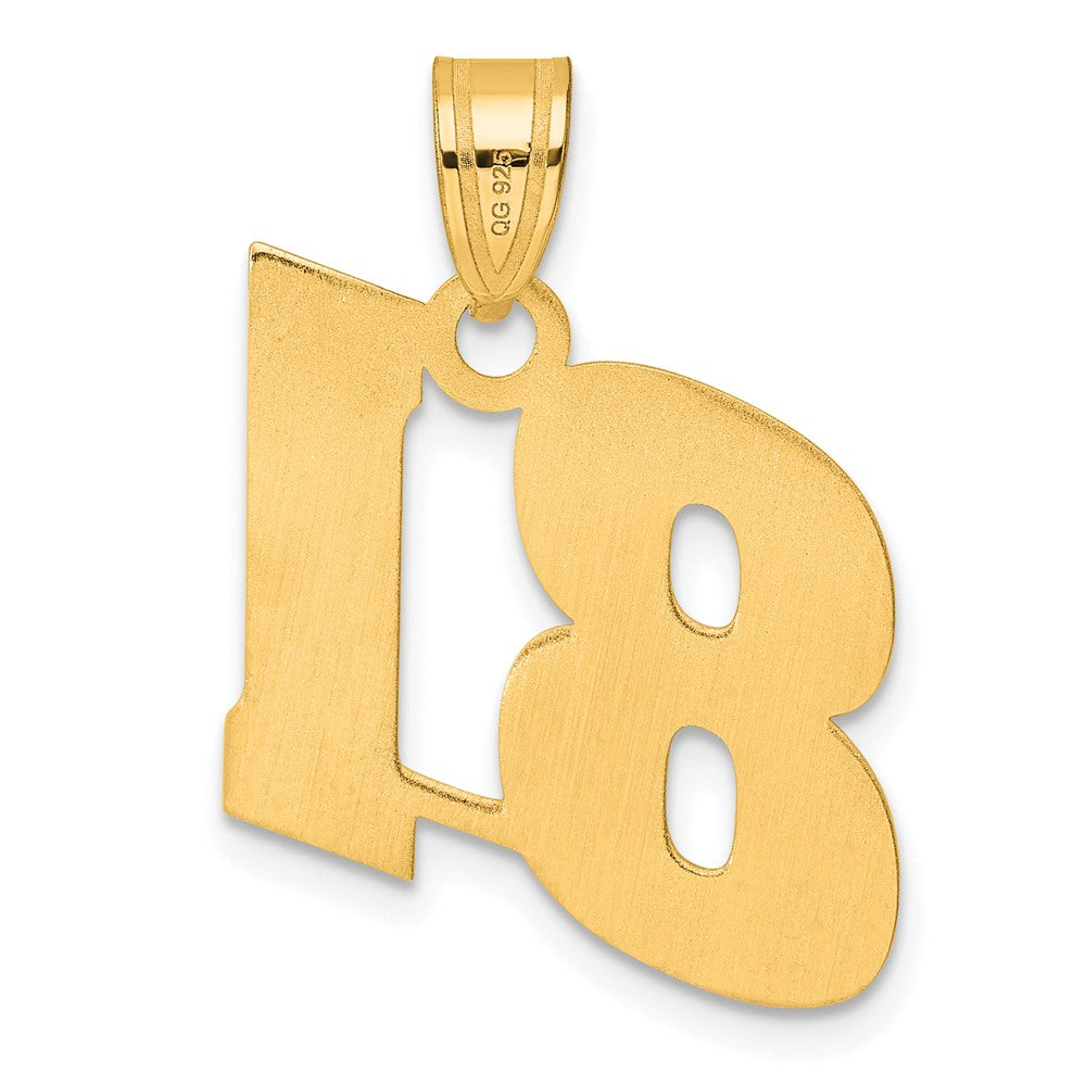 14k Yellow Gold Polished Block Number 81 Pendant