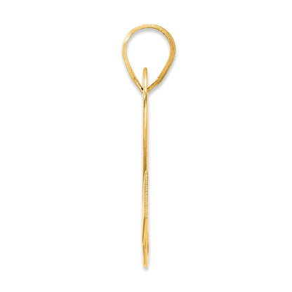 14k Yellow Gold Polished Block Number 82 Pendant