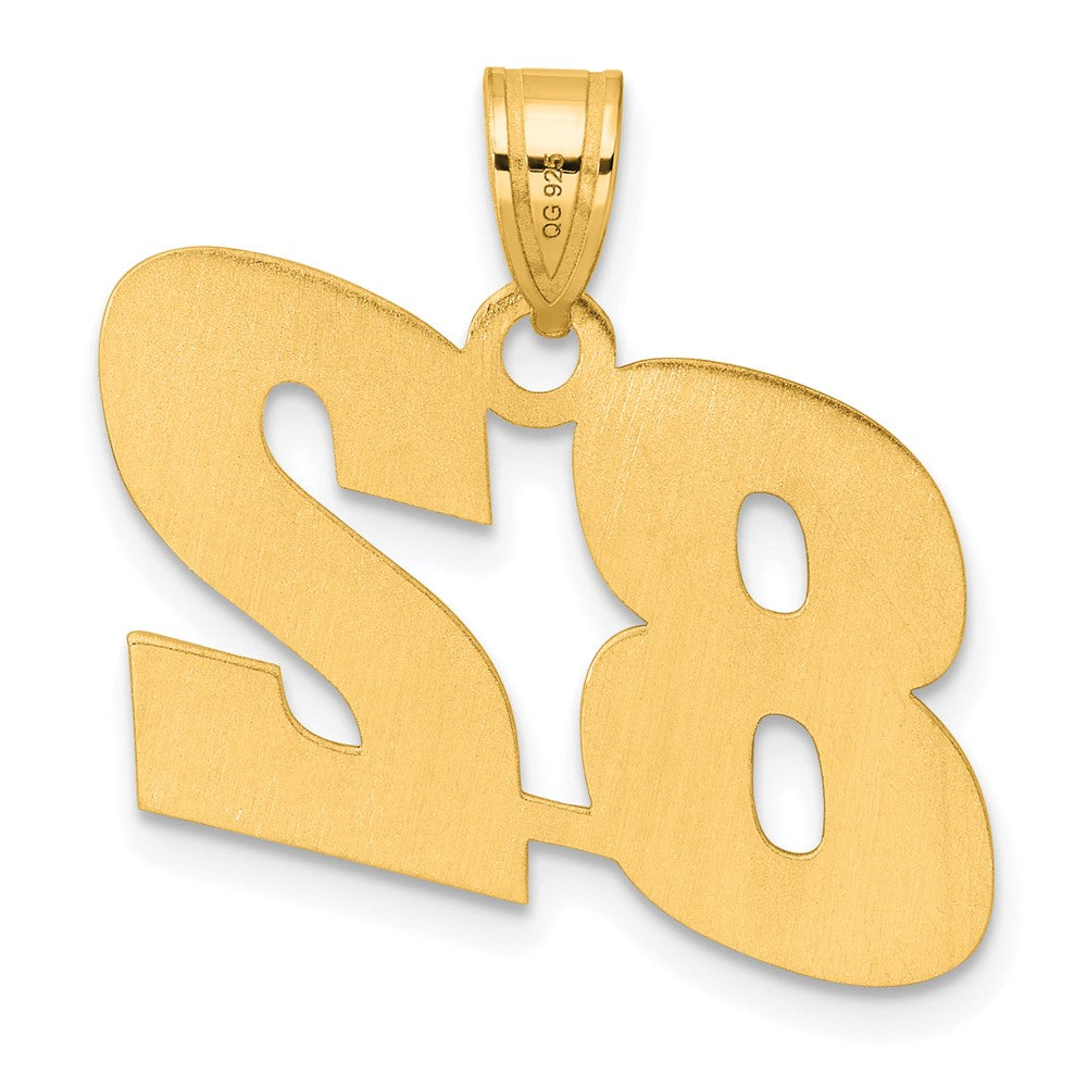 14k Yellow Gold Polished Block Number 82 Pendant