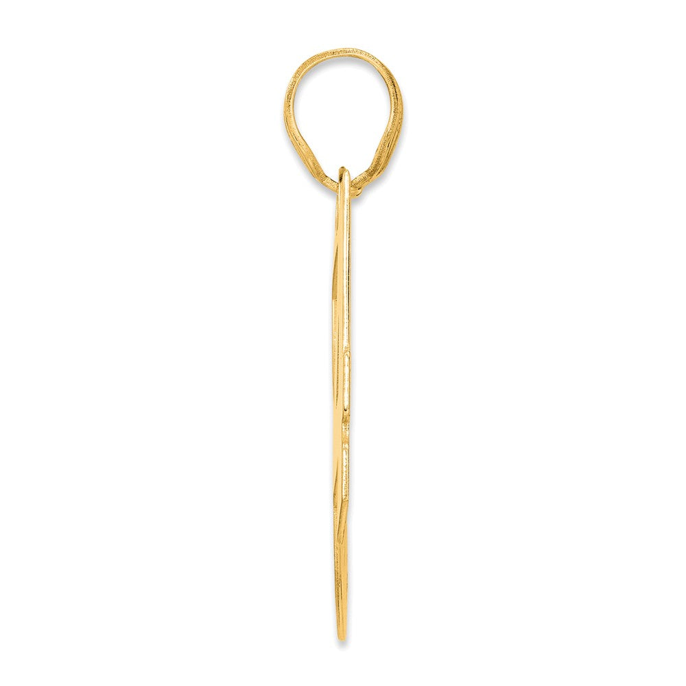 14k Yellow Gold Polished Block Number 84 Pendant