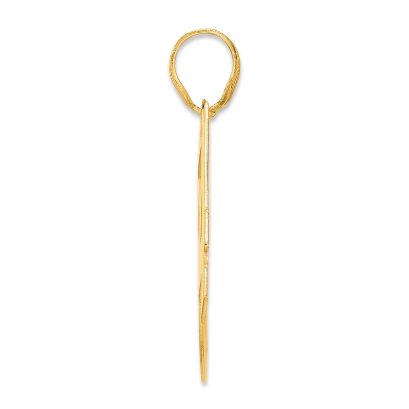 14k Yellow Gold Polished Block Number 84 Pendant