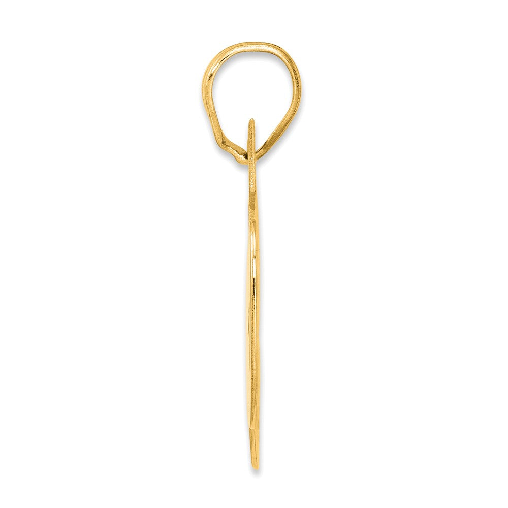 14k Yellow Gold Polished Block Number 85 Pendant