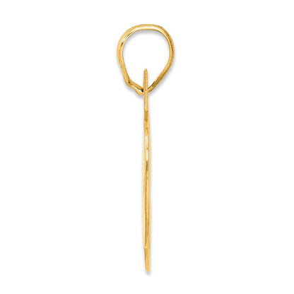14k Yellow Gold Polished Block Number 85 Pendant