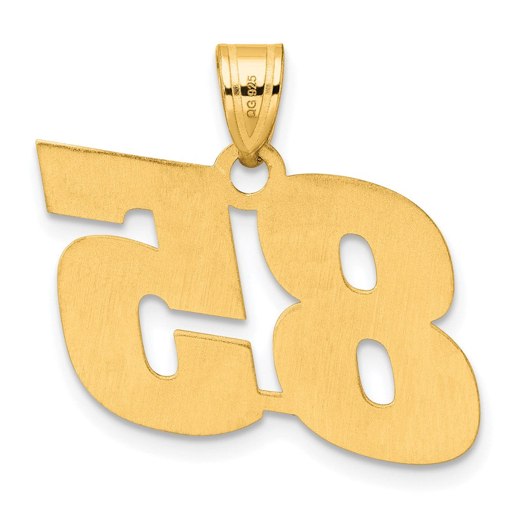 14k Yellow Gold Polished Block Number 85 Pendant