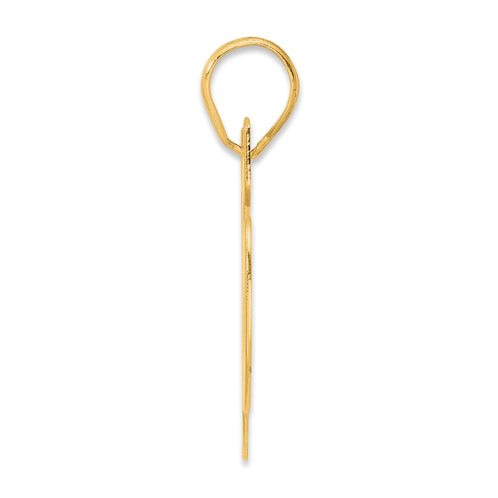14k Yellow Gold Polished Block Number 86 Pendant
