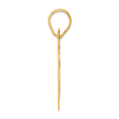 14k Yellow Gold Polished Block Number 86 Pendant