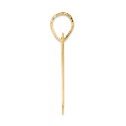 14k Yellow Gold Polished Block Number 87 Pendant