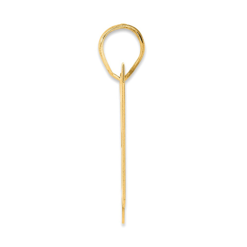 14k Yellow Gold Polished Block Number 87 Pendant