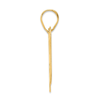 14k Yellow Gold Polished Block Number 89 Pendant