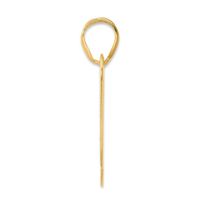 14k Yellow Gold Polished Block Number 90 Pendant