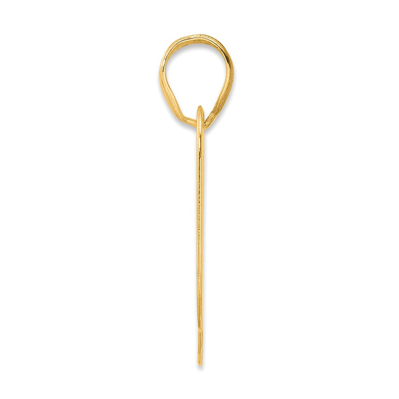 14k Yellow Gold Polished Block Number 90 Pendant