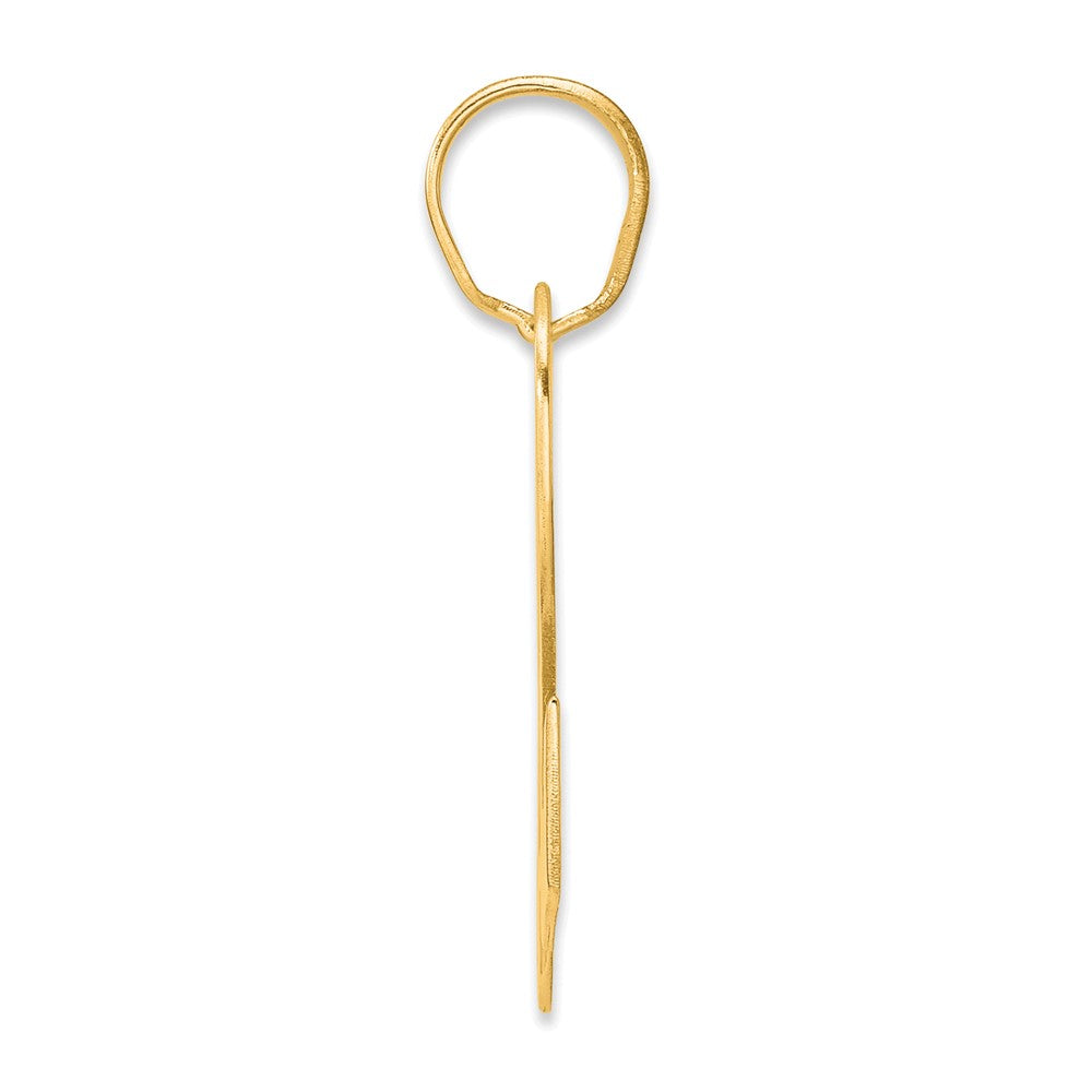 14k Yellow Gold Polished Block Number 92 Pendant