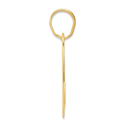 14k Yellow Gold Polished Block Number 92 Pendant