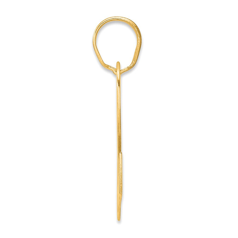 14k Yellow Gold Polished Block Number 92 Pendant