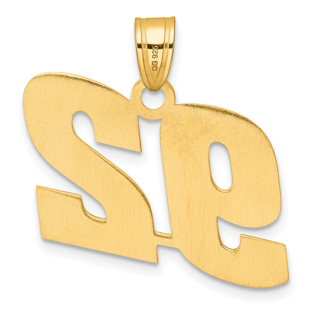 14k Yellow Gold Polished Block Number 92 Pendant