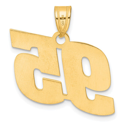 14k Yellow Gold Polished Block Number 95 Pendant