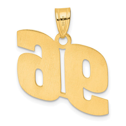 14k Yellow Gold Polished Block Number 96 Pendant