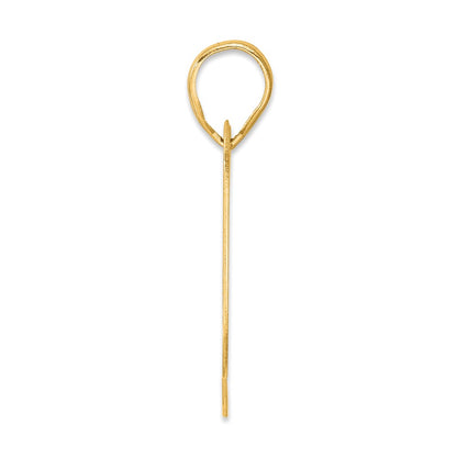 14k Yellow Gold Polished Block Number 99 Pendant