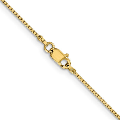 14K Yellow Gold 16 inch .95mm Box with Lobster Clasp Chain Necklace