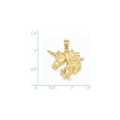 14k Yellow Gold Unicorn Pendant