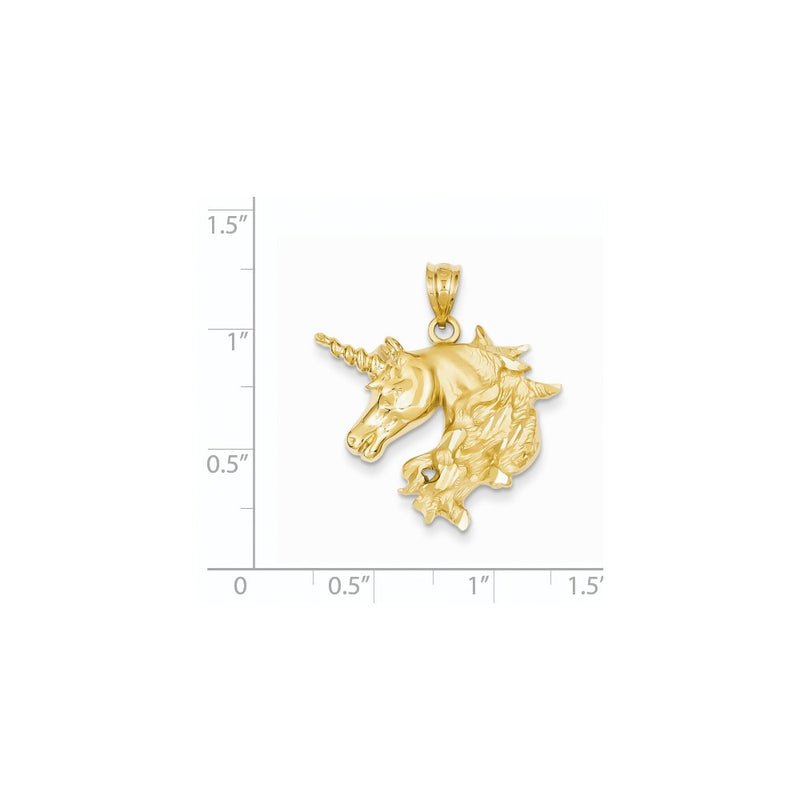14k Yellow Gold Unicorn Pendant