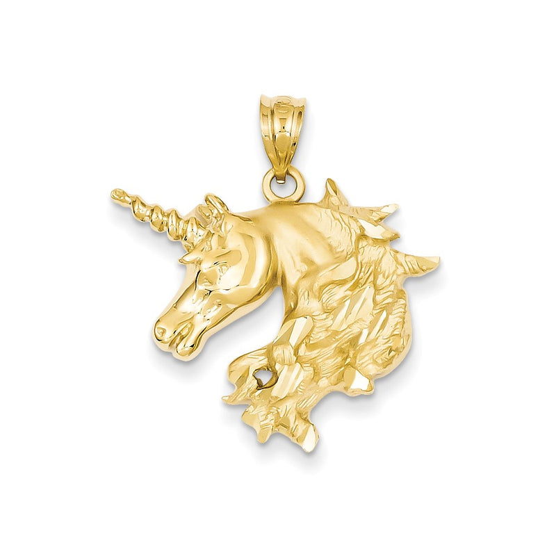 14k Yellow Gold Unicorn Pendant