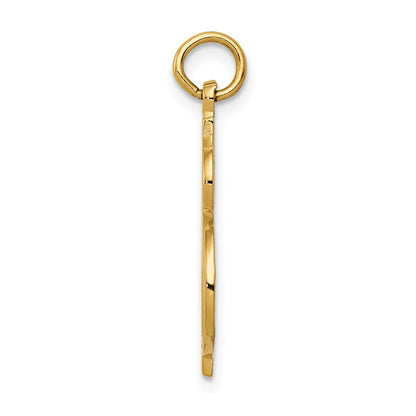 14k Yellow Gold Dollar Sign Charm