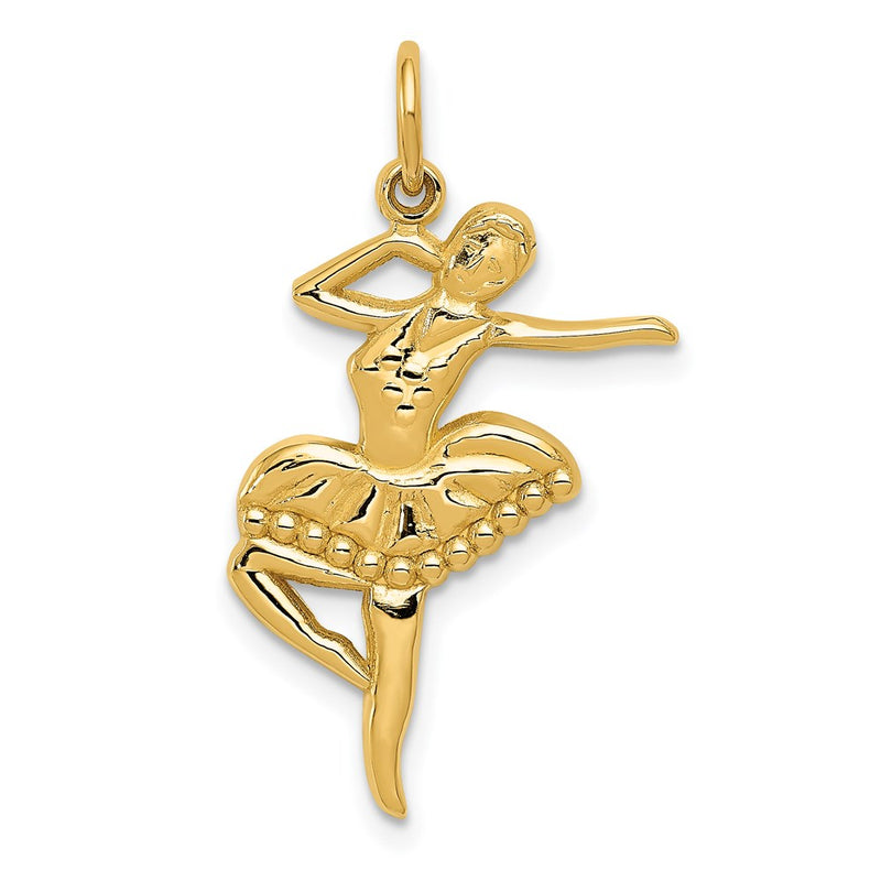 14k Yellow Gold Ballet Dancer Charm