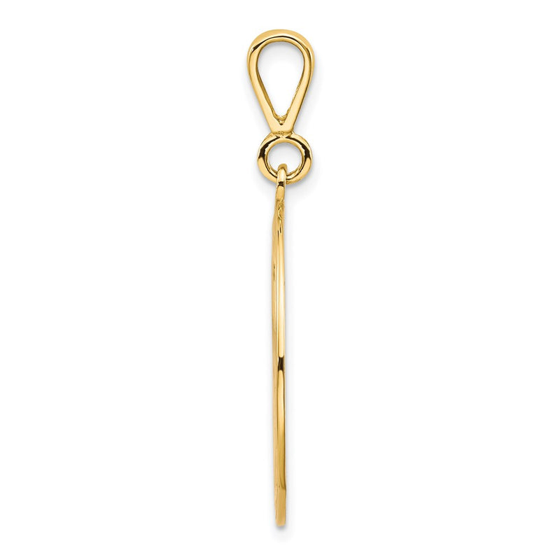 14k Yellow Gold Polished & Textured Large Masonic Symbol Pendant