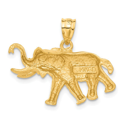 14k Yellow Gold Elephant Pendant