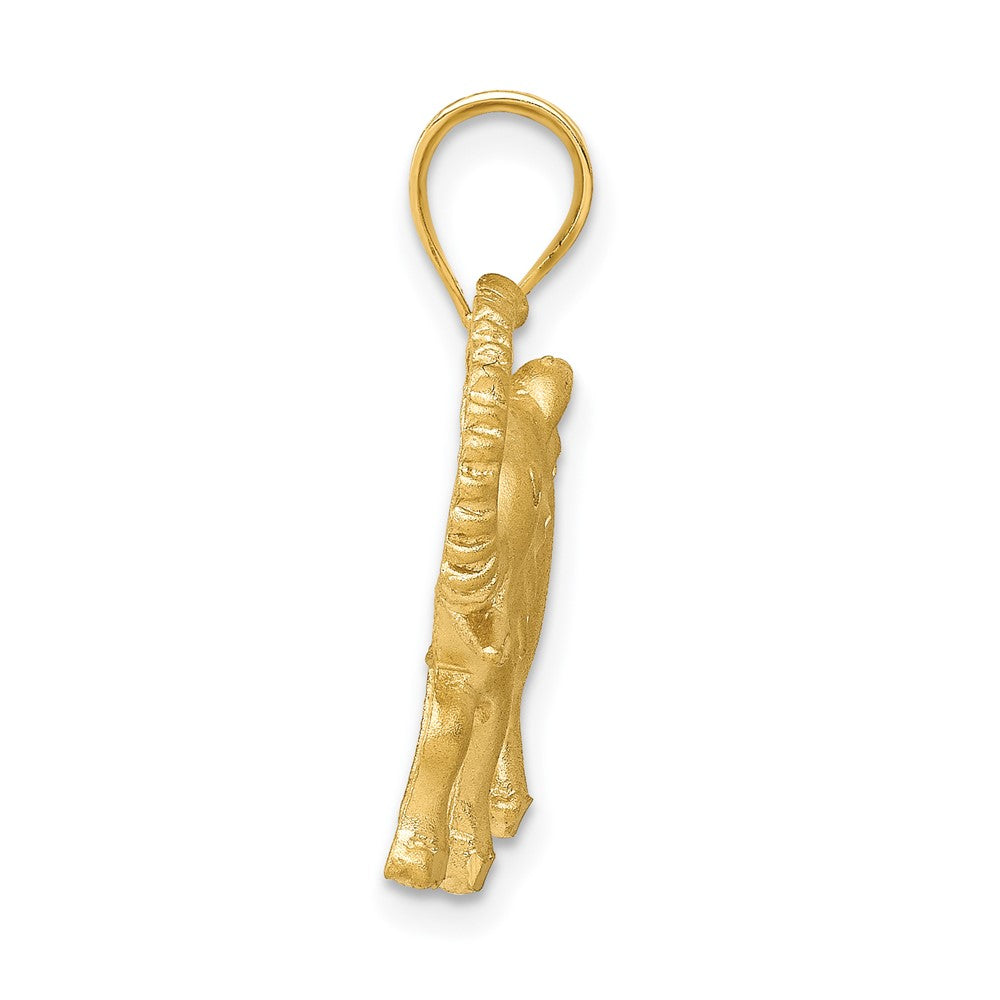 14k Yellow Gold Elephant Pendant