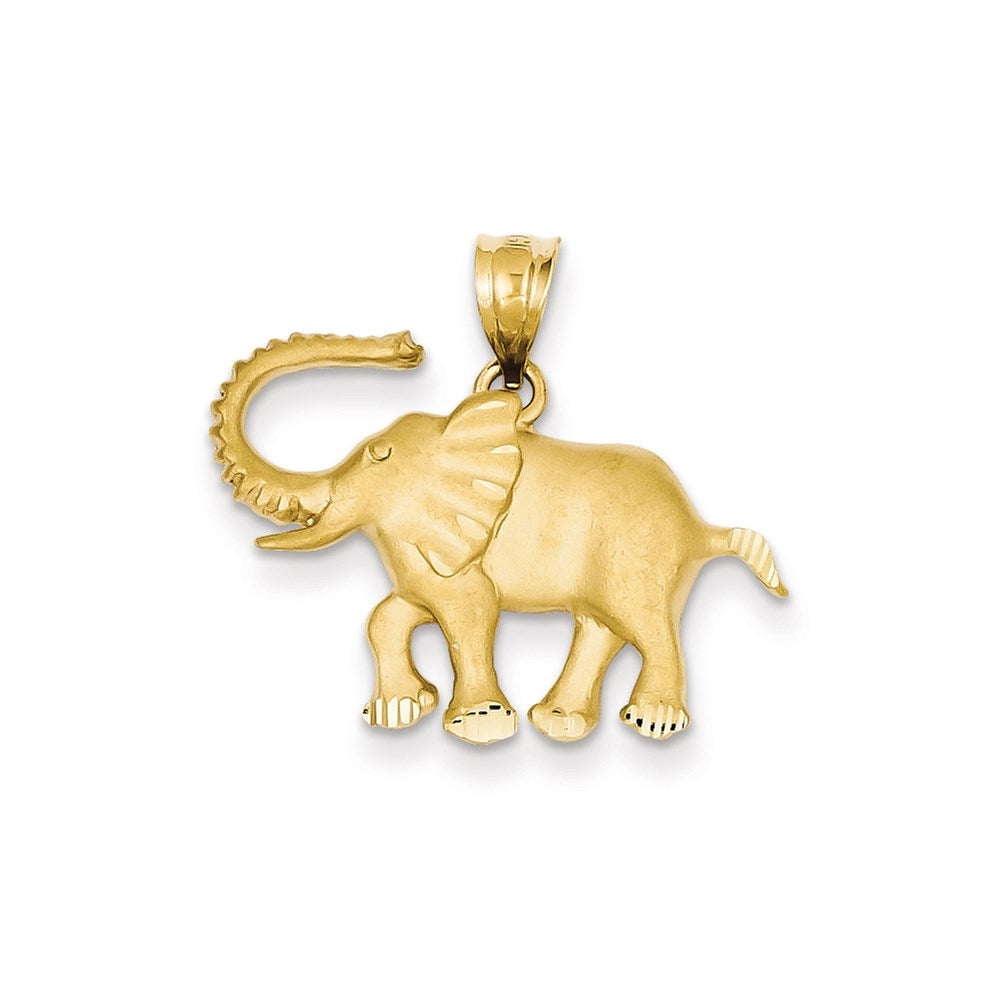 14k Yellow Gold Elephant Pendant