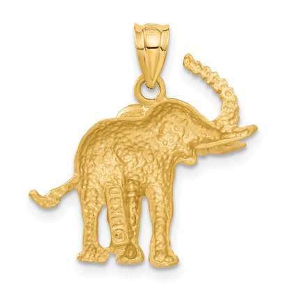 14k Yellow Gold Elephant Pendant