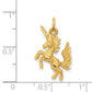 14k Yellow Gold Dancing Unicorn Charm