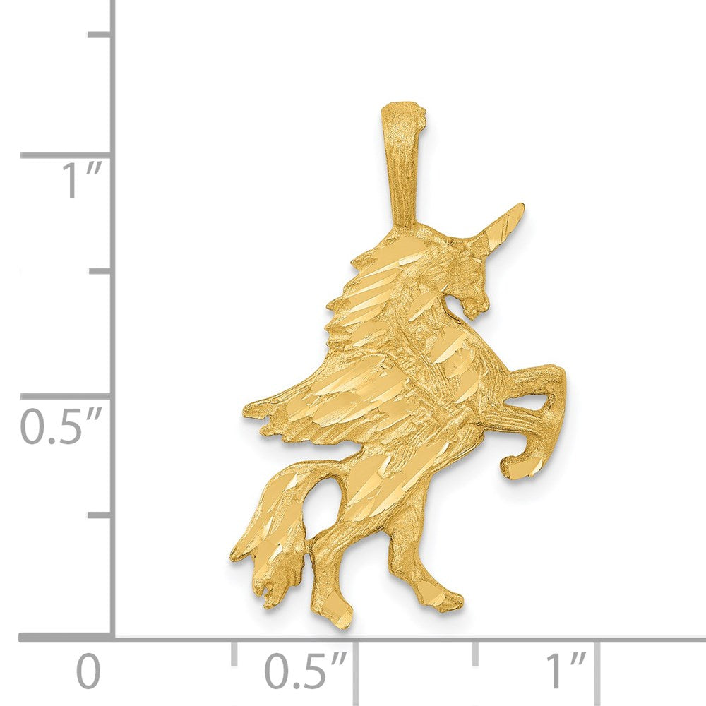 14k Yellow Gold Unicorn Charm