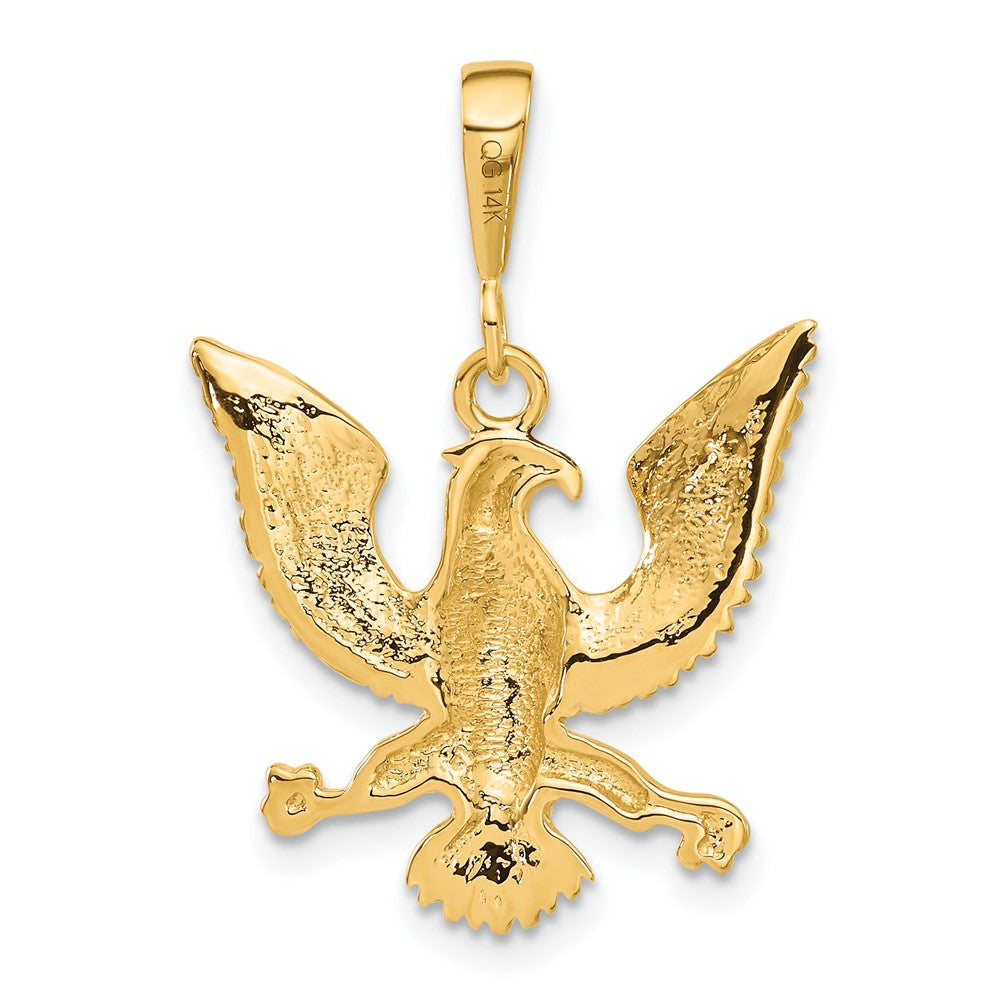 14k Yellow Gold Eagle Charm