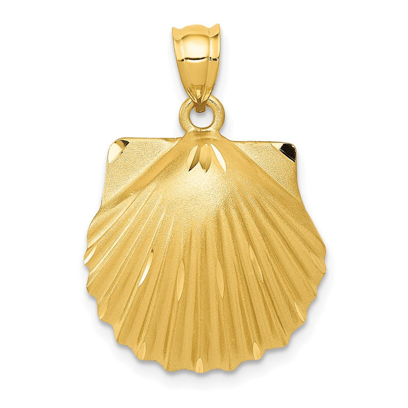 14k Yellow Gold Seashell Pendant