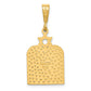14k Yellow Gold Polished 10 Commandment Tablets w/Star Of David Charm