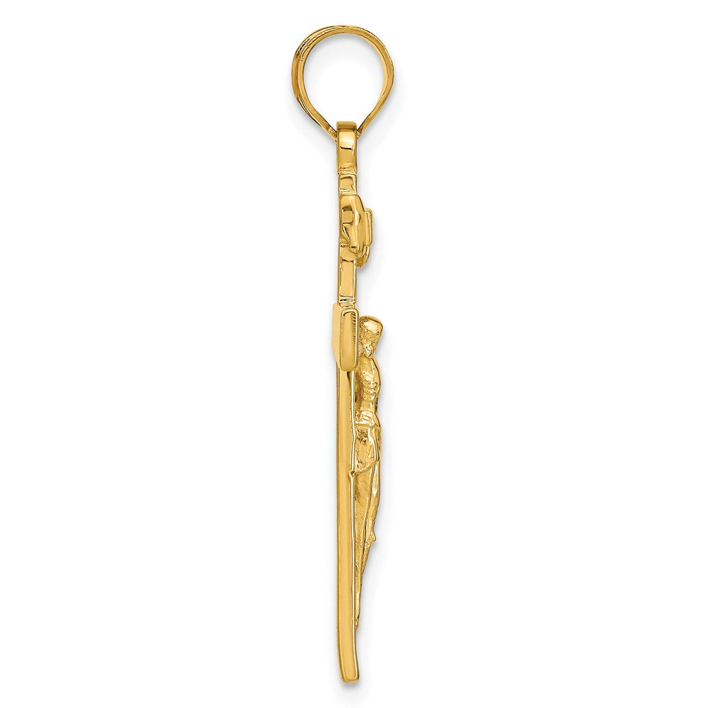 14k Yellow Gold INRI Crucifix Pendant