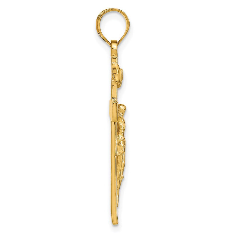 14k Yellow Gold INRI Crucifix Pendant