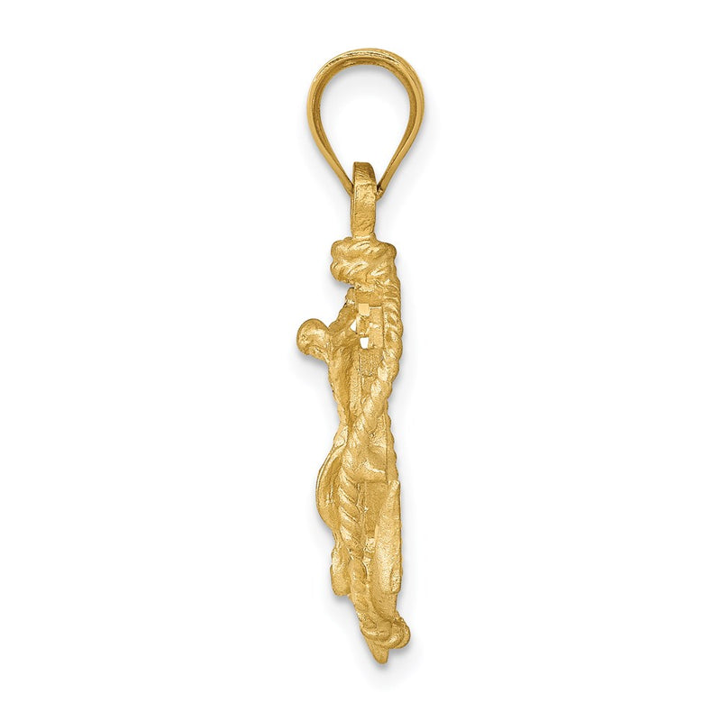 14k Yellow Gold Mariners Cross Pendant