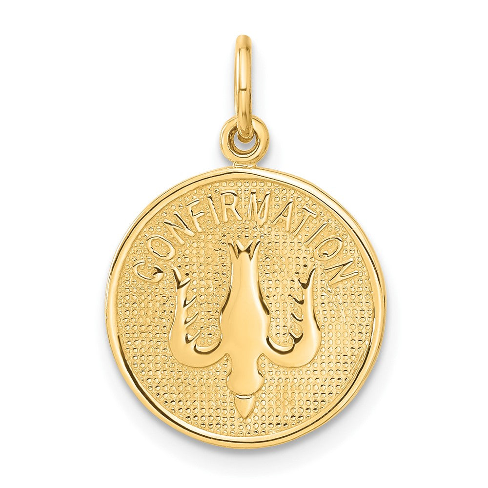 14k Yellow Gold Confirmation w/Dove Medal Charm